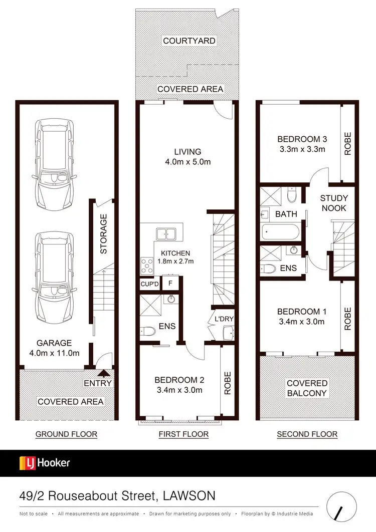 Floorplan of Homely townhouse listing, 49/2 Rouseabout Street, Lawson ACT 2617