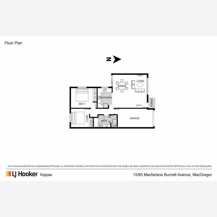 Floorplan of Homely townhouse listing, 15/85 Macfarlane Burnet Avenue, Macgregor ACT 2615