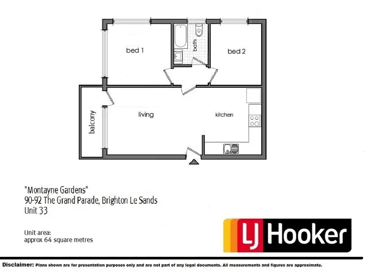 Floorplan of Homely unit listing, 33/90 The Grand Parade, Brighton-le-sands NSW 2216