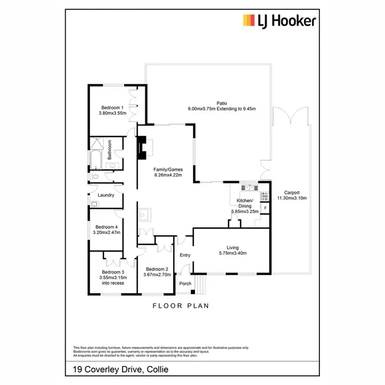 Floorplan of Homely house listing, 19 Coverley Drive, Collie WA 6225