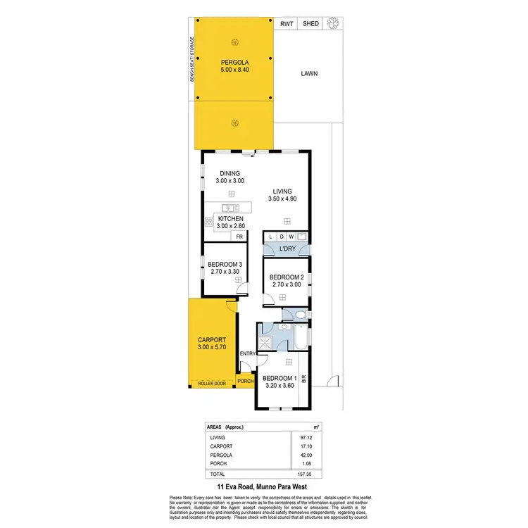 Floorplan of Homely house listing, 11 Eva Road, Munno Para West SA 5115