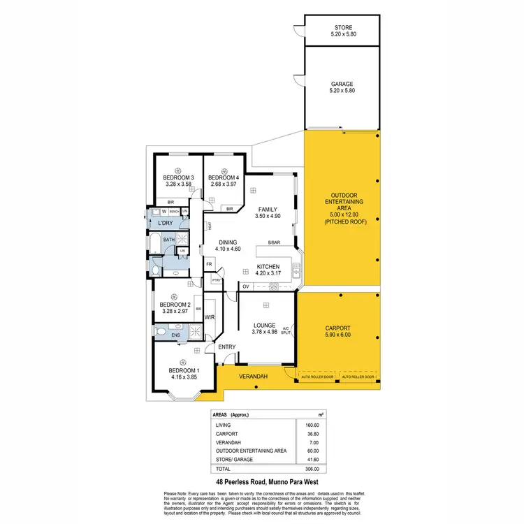 Floorplan of Homely house listing, 48 Peerless Road, Munno Para West SA 5115