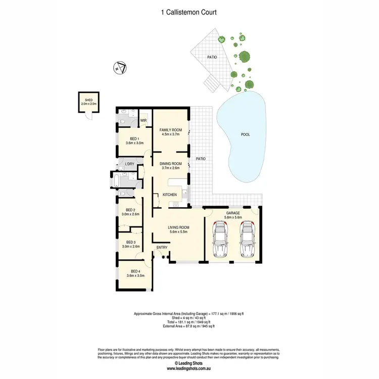 Floorplan of Homely house listing, 1 Callistemon Court, Albany Creek QLD 4035