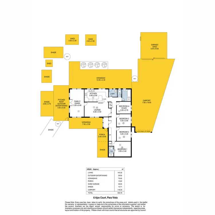 Floorplan of Homely house listing, 6 Ajax Court, Para Vista SA 5093