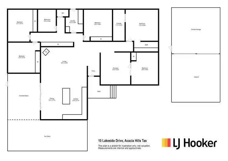 Floorplan of Homely house listing, 10 Lakeside Drive, Acacia Hills TAS 7306