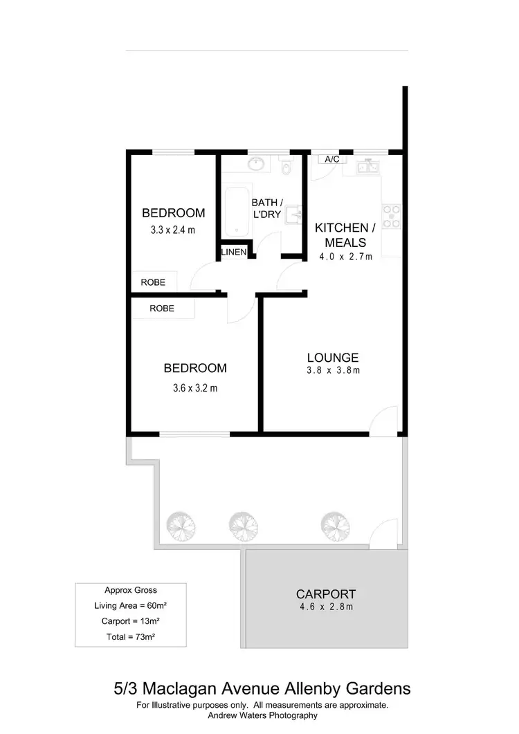 Floorplan of Homely unit listing, 5/3 Maclagan Avenue, Allenby Gardens SA 5009