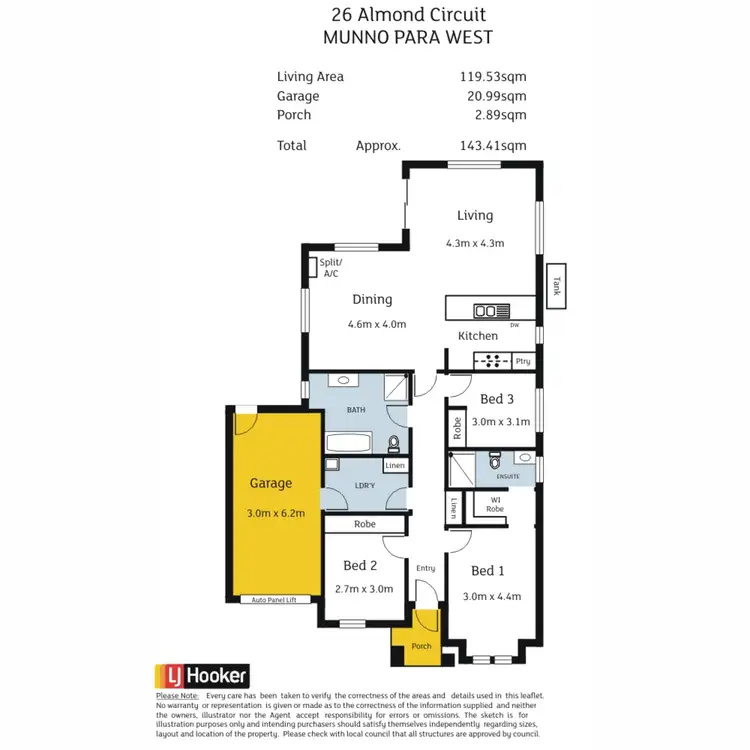 Floorplan of Homely house listing, 26 Almond Circuit, Munno Para West SA 5115