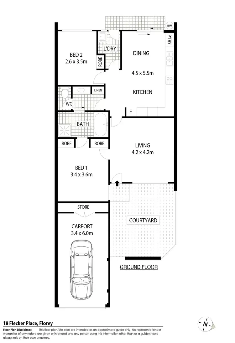 Floorplan of Homely house listing, 18 Flecker Place, Florey ACT 2615