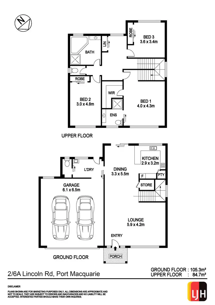Floorplan of Homely townhouse listing, 2/6A Lincoln Road, Port Macquarie NSW 2444