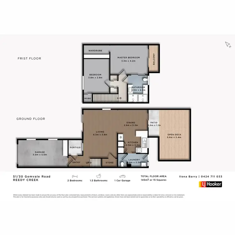 Floorplan of Homely townhouse listing, 51/30 Gemvale Road, Reedy Creek QLD 4227