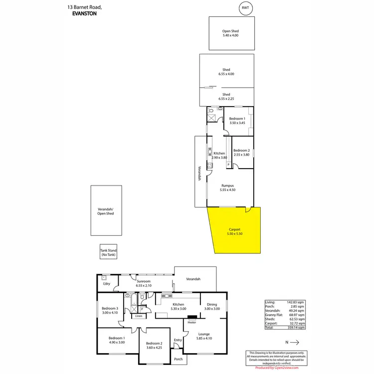 Floorplan of Homely house listing, 13 Barnet Road, Evanston SA 5116