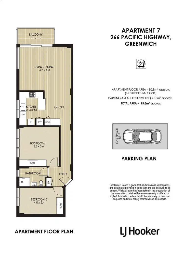 Floorplan of Homely apartment listing, 7/266 Pacific Highway, Greenwich NSW 2065
