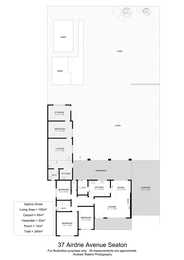 Floorplan of Homely house listing, 37 Airdrie Avenue, Seaton SA 5023