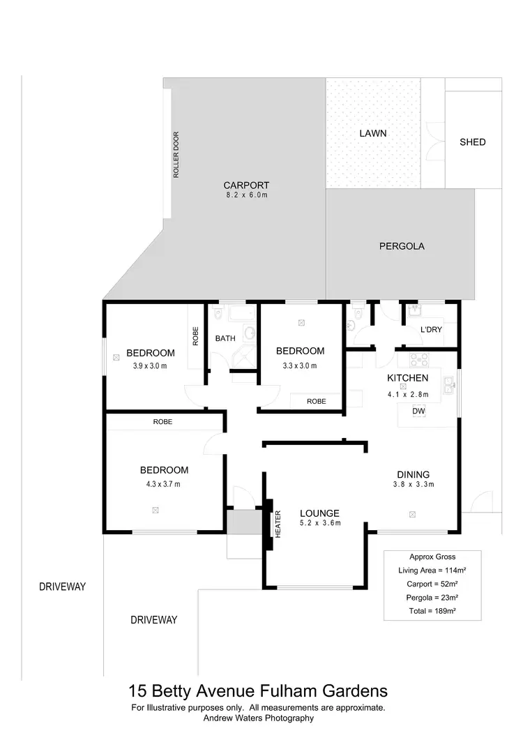 Floorplan of Homely house listing, 15 Betty Avenue, Fulham Gardens SA 5024