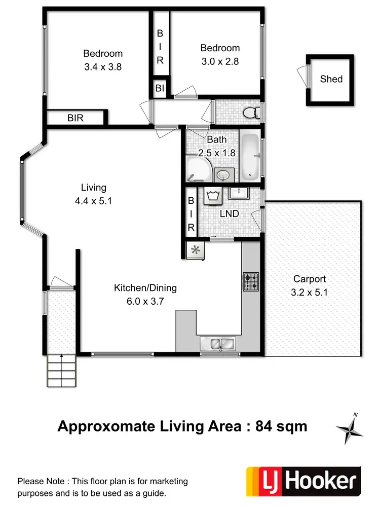 Floorplan of Homely house listing, Unit 1/61 Churinga Waters Drive, Old Beach TAS 7017