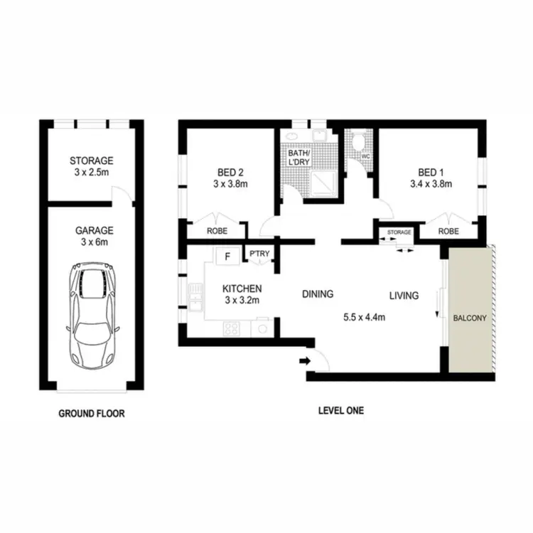 Floorplan of Homely apartment listing, 3/48 Sarawak Avenue, Palm Beach QLD 4221