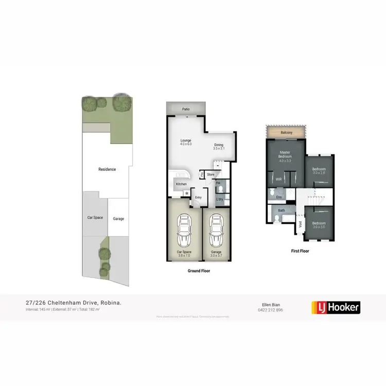 Floorplan of Homely townhouse listing, 27/226 Cheltenham Drive, Robina QLD 4226