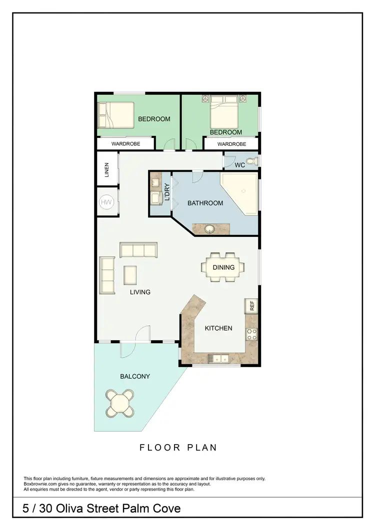 Floorplan of Homely apartment listing, Apartment 5/30 Oliva Street, Palm Cove QLD 4879