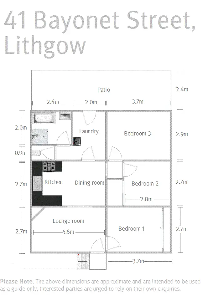 Floorplan of Homely house listing, 41 Bayonet Street, Lithgow NSW 2790