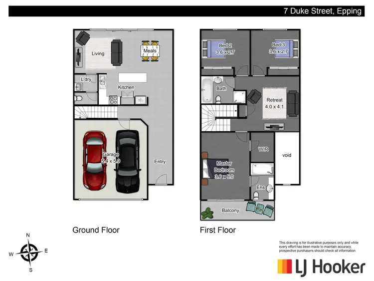 Floorplan of Homely townhouse listing, 7 Duke Street, Epping VIC 3076