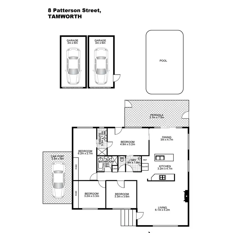 Floorplan of Homely house listing, 8 Patterson Street, Tamworth NSW 2340