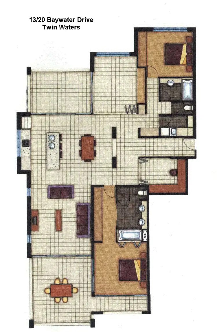 Floorplan of Homely unit listing, 13/20 Baywater Drive, Twin Waters QLD 4564