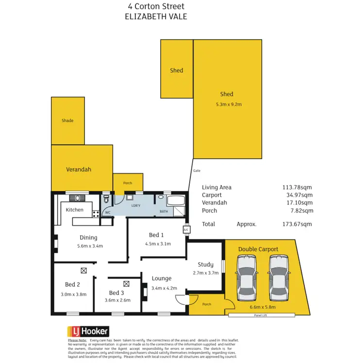 Floorplan of Homely house listing, 4 Corton Street, Elizabeth Vale SA 5112
