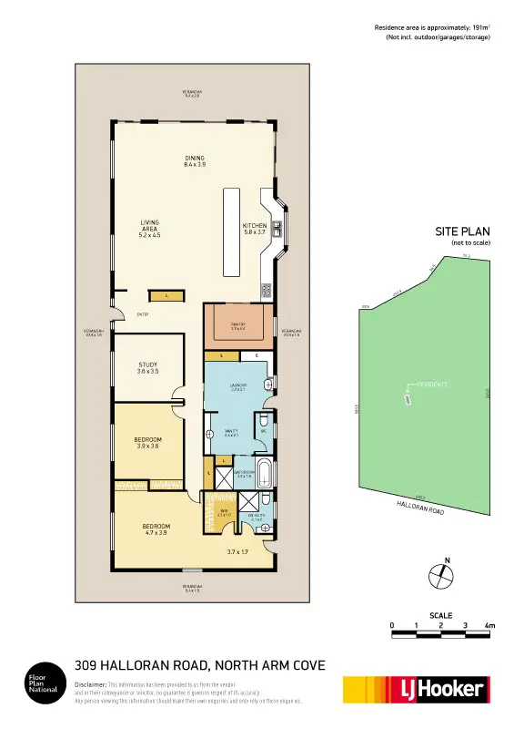 Floorplan of Homely rural property listing, 309 Halloran Road, North Arm Cove NSW 2324