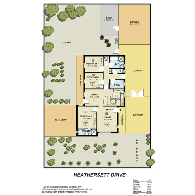 Floorplan of Homely house listing, 21 Heathersett Drive, Salisbury Park SA 5109