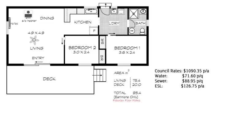 Floorplan of Homely house listing, 32 Norfolk Ave, Victor Harbor SA 5211