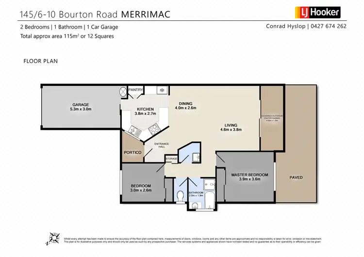Floorplan of Homely unit listing, 145/6-10 Bourton Road, Merrimac QLD 4226