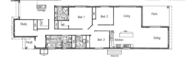 Floorplan of Homely semi-detached listing, 2/33 Haig Road, Birkdale QLD 4159