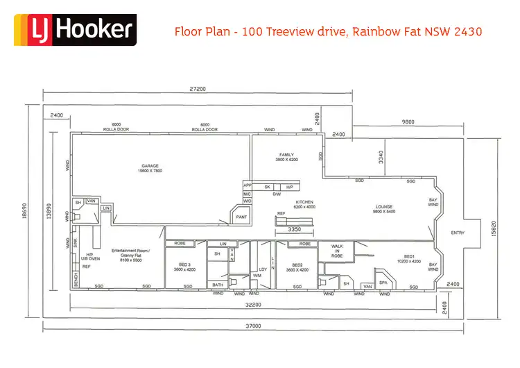Floorplan of Homely house listing, 100 Treeview Drive, Rainbow Flat NSW 2430