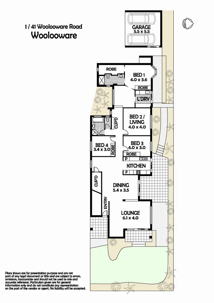 Floorplan of Homely villa listing, 1/41 Woolooware Road, Woolooware NSW 2230