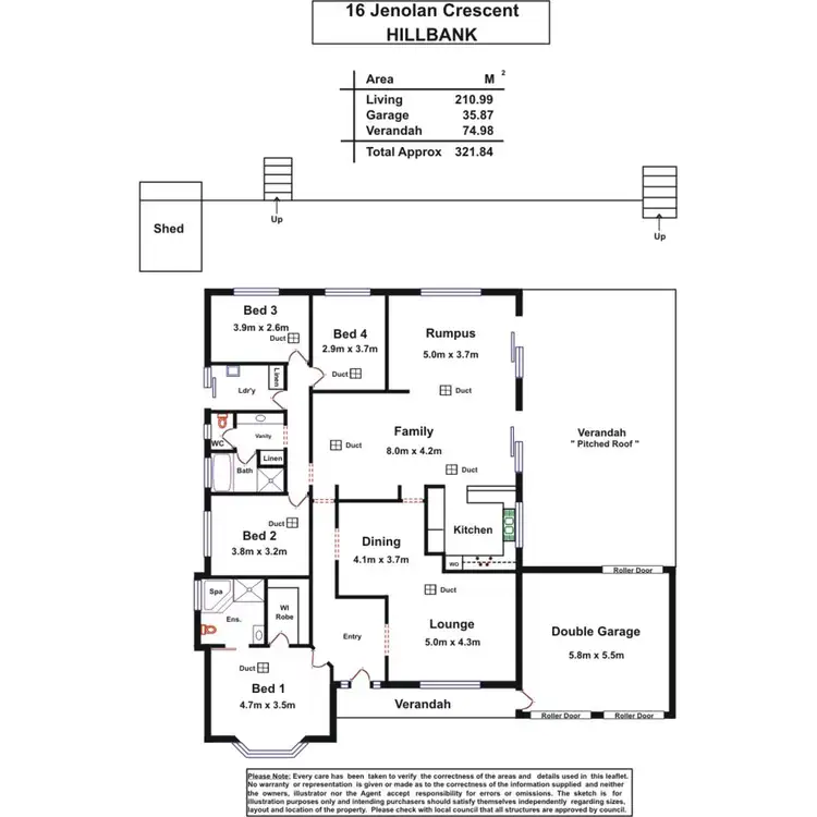 Floorplan of Homely house listing, 16 Jenolan Crescent, Hillbank SA 5112