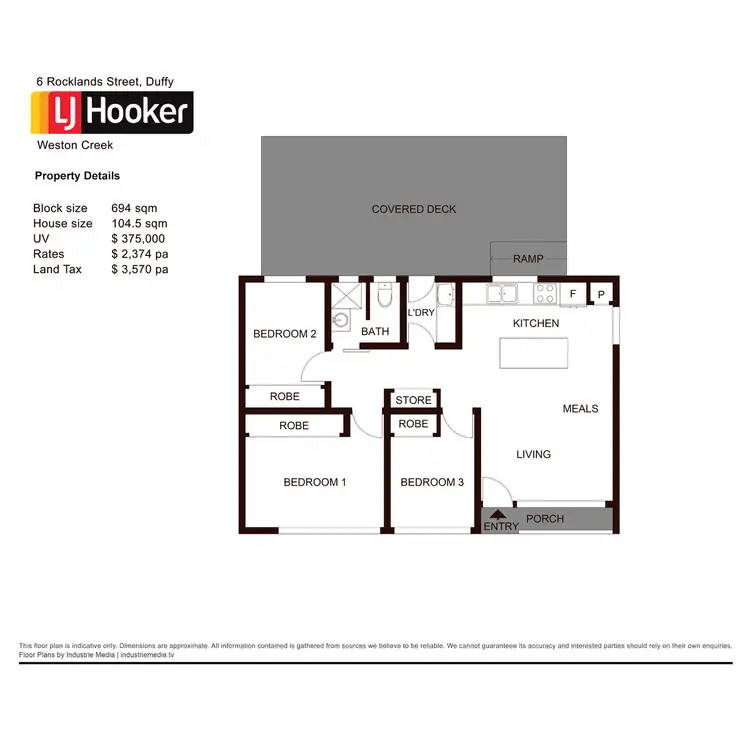 Floorplan of Homely house listing, 6 Rocklands Street, Duffy ACT 2611