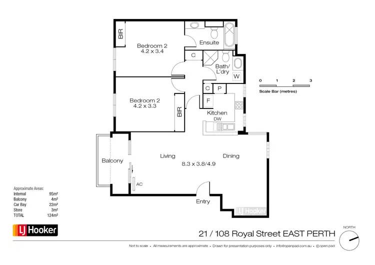 Floorplan of Homely apartment listing, 21/108-112 Royal Street, East Perth WA 6004