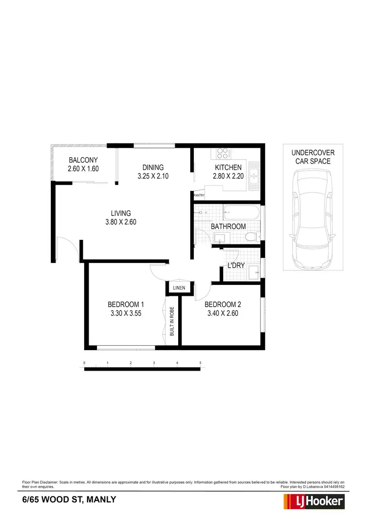 Floorplan of Homely apartment listing, 6/65 Wood Street, Manly NSW 2095