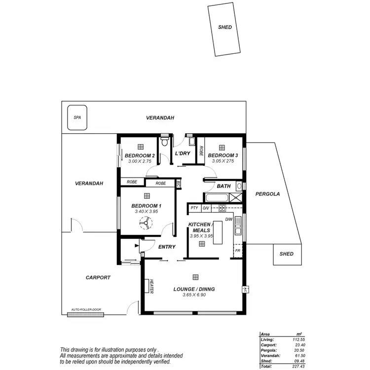 Floorplan of Homely house listing, 3 Burragah Court, Modbury North SA 5092