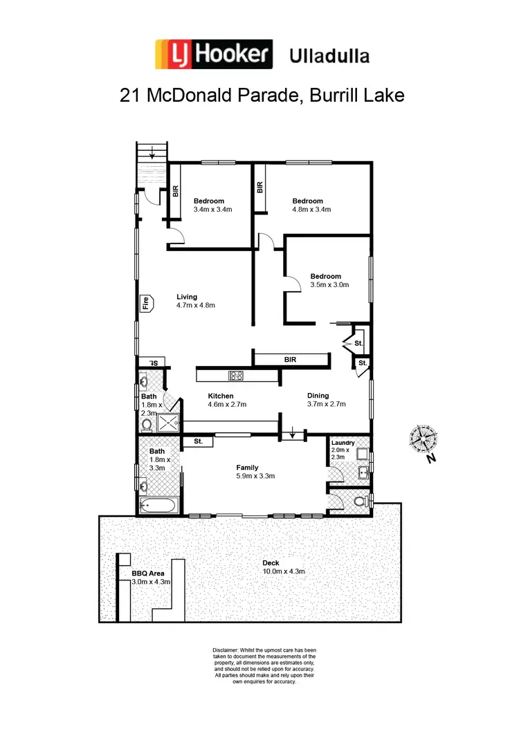 Floorplan of Homely house listing, 21 McDonald Parade, Burrill Lake NSW 2539