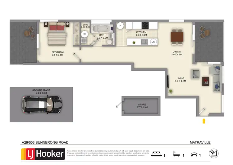Floorplan of Homely unit listing, A29/495-503 Bunnerong Road, Matraville NSW 2036