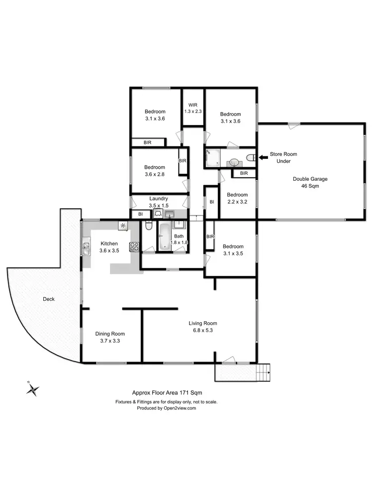 Floorplan of Homely house listing, 1 Myuna Road, Blackmans Bay TAS 7052