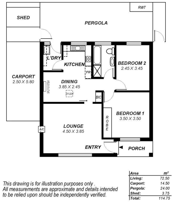 Floorplan of Homely unit listing, 6/24 Boomerang Road, Croydon Park SA 5008