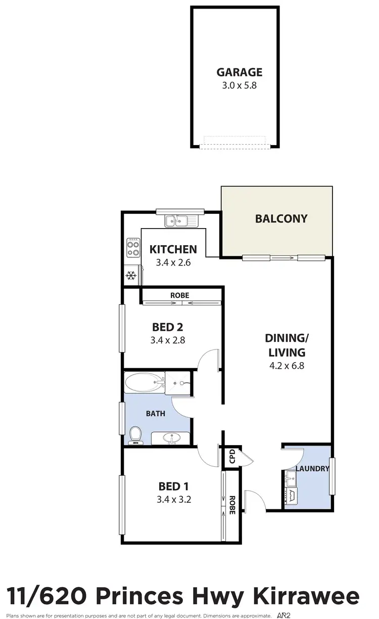 Floorplan of Homely apartment listing, 11/620-622 Princes Highway (enter via Flora street), Kirrawee NSW 2232