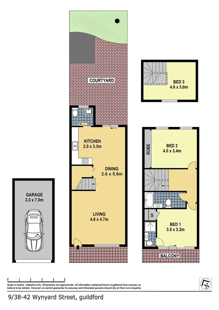 Floorplan of Homely townhouse listing, 9/38-42 Wynyard Street, Guildford NSW 2161