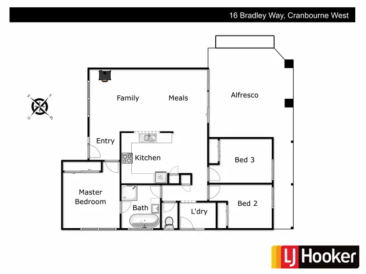 Floorplan of Homely house listing, 16 Bradley Way, Cranbourne West VIC 3977