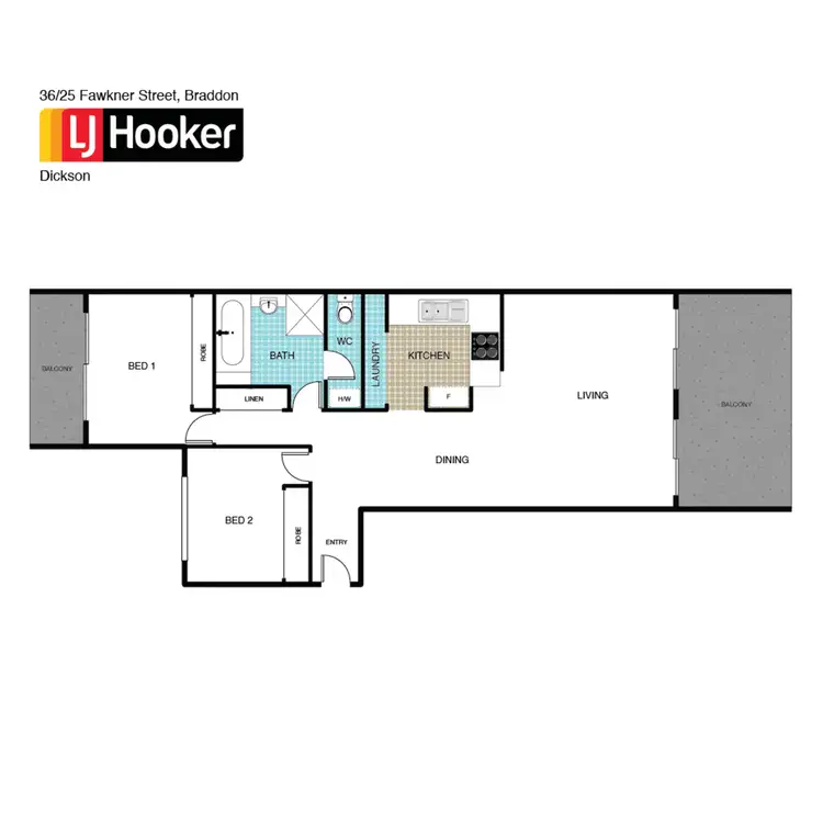 Floorplan of Homely apartment listing, 36/25 Fawkner Street, Braddon ACT 2612