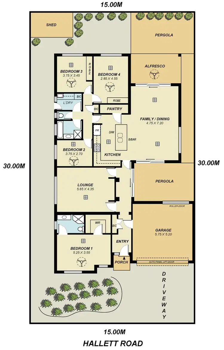 Floorplan of Homely house listing, 45 Hallett Road, Golden Grove SA 5125