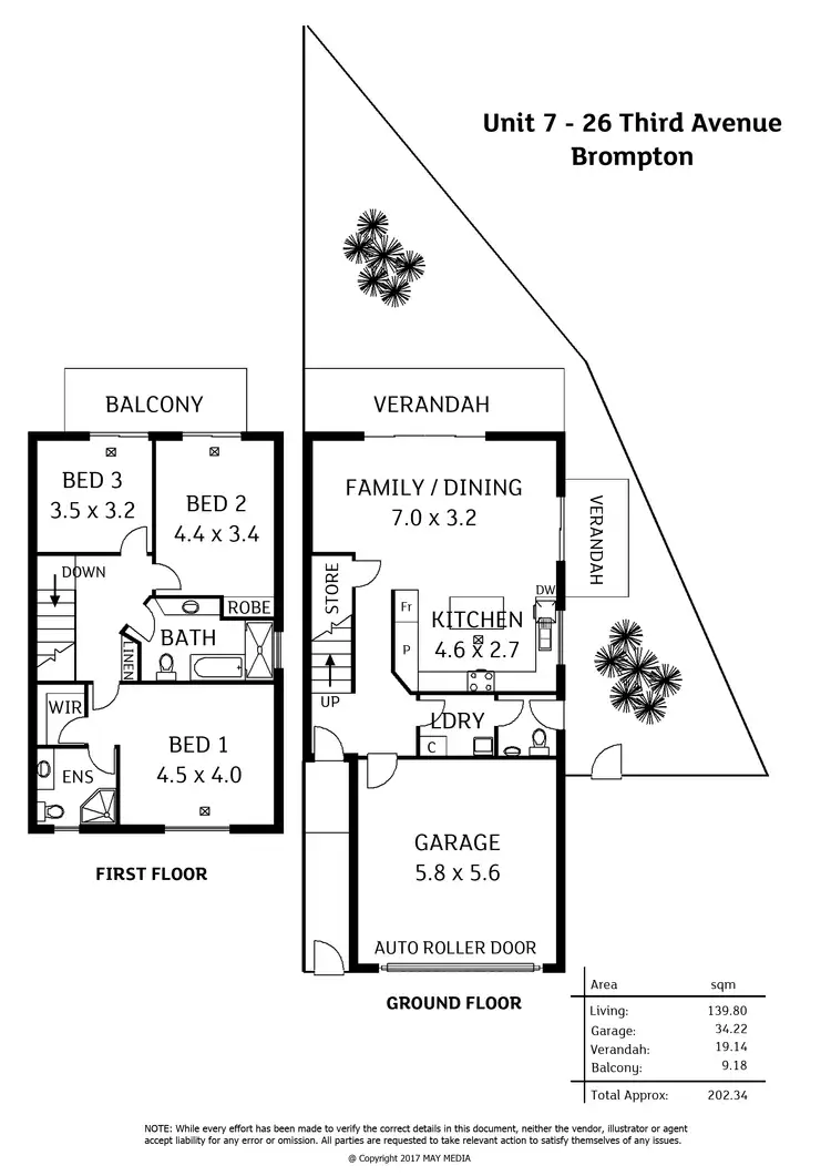 Floorplan of Homely townhouse listing, 7/26 Third Street, Brompton SA 5007