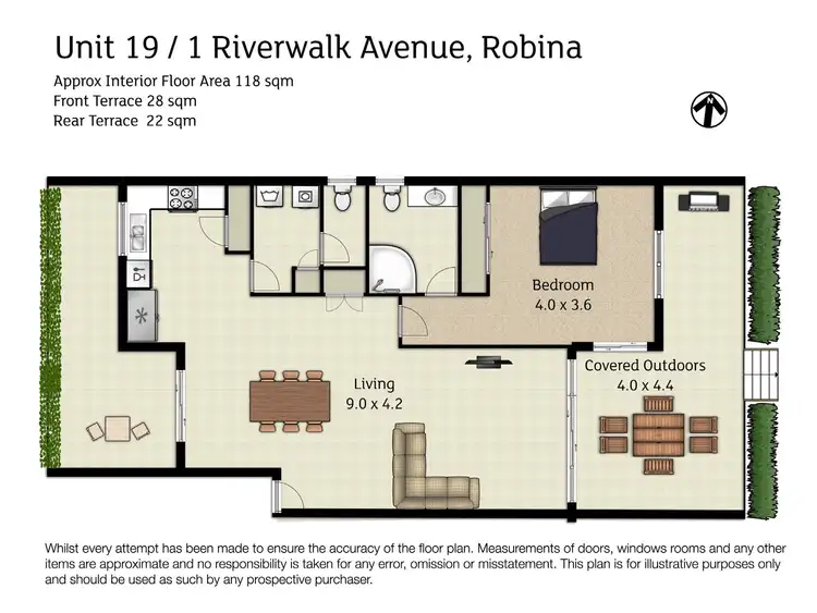Floorplan of Homely unit listing, 19/1 Riverwalk Avenue, Robina QLD 4226